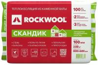 Теплоизоляционная вата Rockwool Скандик Баттс 100мм (2.88м2)