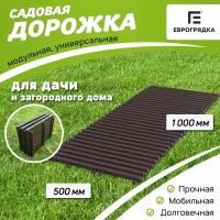 Садовая дорожка Еврогрядка 500х1000, цвет: венге