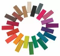Пластилин классический юнландия "весёлый шмель", 24 цвета, 480 грамм, стек, высшее качество, 106433