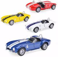 Машинка металлическая Kinsmart 1:32 "1965 Shelby Cobra 427 S/C" KT5322D инерционная / Синий