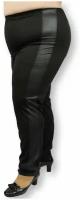 Легинсы, прилегающий силуэт, повседневный стиль, трикотажные, пояс на резинке, размер 64, черный