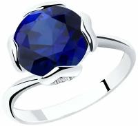 Кольцо Diamant online, серебро, 925 проба, корунд, фианит