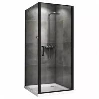 Душевой уголок Abber Sonnenstrand AG04080B-S90B, профиль черный, стекло прозрачное 80x90x195