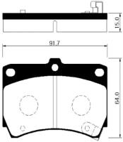 Hsb колодки тормозные hsb hong sung brake HP1002