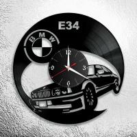 Настенные часы из виниловой пластинки с изображением BMW E34