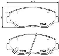 BREMBO P28035 Колодки тормозные дисковые передн. HONDA ACCORD Coupe (CM) 07/03-> / HONDA ACCORD VII (CL CN) 01/03