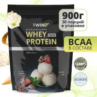 1WIN Протеин Whey Protein, Сывороточный белковый коктейль для похудения, без сахара, Французская ваниль, 900 г