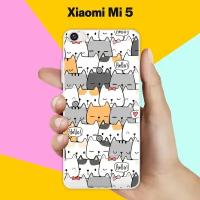 Силиконовый чехол на Xiaomi Mi 5 Коты 50 / для Сяоми Ми 5