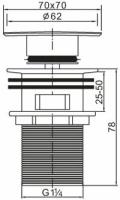 Донный клапан BelBagno BB-PCU-07-CRM