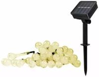 Светильник садовый ФАZA капельки на солнечной батарее, 30 тепло-белых светодиодов, 6.35м SLR-G08-30W