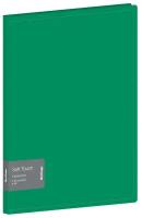 Папка с 20 вкладышами Berlingo "Soft Touch", 17мм, 700мкм, зеленая, с внутр. карманом, 1 шт