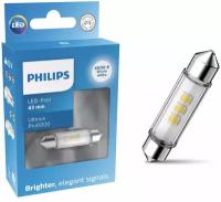 Светодиодная лампа PHILIPS Fest 43 12V-LED (SV8,5) 4000K 1,0W T10,5 Ultinon Pro6000 Warm (ку.1шт.)