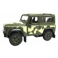Внедорожник Welly Land Rover Defender военная (42392CM) 1:34, болотный камуфляж
