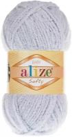 Пряжа Alize Softy св.серый (416), 100%микрополиэстер, 115м, 50г, 1шт