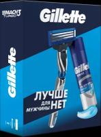 Набор Gillette Mach3 Turbo с гелем для бритья