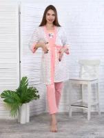 Пижама, размер 52, розовый