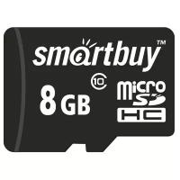 Карта памяти SmartBuy Classic Series microSDHC 8 ГБ Class 10, R/W 23/17 МБ/с