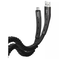 Кабель Hoco U78 Cotton treasure USB - microUSB, 1.2 м, 1 шт., черный