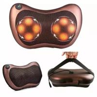 Массажная подушка с подогревом для шеи и спины Massage Pillow (8 роликов)