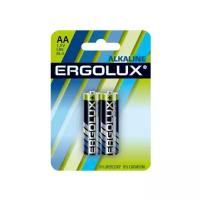 Ergolux Alkaline BL2 LR6 (LR6 BL-2, батарейка,1.5В) (2 шт. в уп-ке)