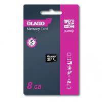 Карта памяти Partner/Olmio microSDHC 8Gb Class 10 без адаптера