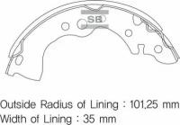 Колодка барабанного тормоза SANGSIN, SA131 Sangsin Brake SA-131