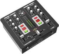 Behringer VMX100USB DJ-микшер со счетчиком темпа и USB аудиоинтерфейсом, 2 канала, фейдеры и кроссфейдер VCA, ПО для записи, редактирования и реставра