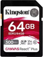 Карта памяти Kingston Canvas React Plus SDR2/64GB