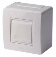 Коробка с выключателем 1-кл. 2мод. ОП Brava 10А IP20 PDD-N60 бел. DKC 10002, 1шт