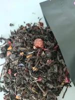 Вишневый рай чай черный крупнолистовой 100г гибискус, вишня, роза, василек Taste & Joy