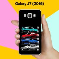 Силиконовый чехол на Samsung Galaxy J7 (2016) Машины / для Самсунг Галакси Джей 7 (2016)
