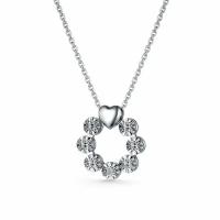 Колье Diamant online, серебро, 925 проба, бриллиант
