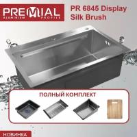 Кухонная мойка Premial PR 6845 Display (680*450) 3мм Silk Brush