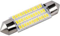 Автолампа диод T11(C5W) 12V 36SMD диодов 1-конт 39мм Белая SKYWAY Салон, номер