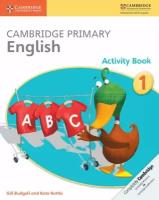 Cambridge Primary English Stage 1 Activity Book, рабочая тетрадь по английскому языку