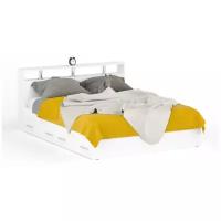 Кровать с ящиками Камелия 1600, цвет белый