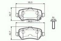 Колодки тормозные дисковые зад Bosch 0 986 424 646