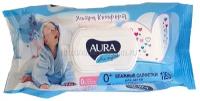 Влажные салфетки Aura Ultra Comfort, пластиковая крышка, 120 шт, 1 уп