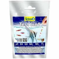 Тестовые полоски для пресной воды Tetra Test 6в1 GH/KH/NO2/NO3/pH/Cl 10 шт