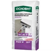 Шпаклевка гипсовая Эконсилк PG35 W финишная белая 20 кг