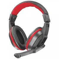 Наушники Trust Gaming Headset Ziva, Stereo, 2x mini jack 3.5mm, Сlosed-back, Black-Red