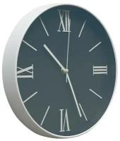 Часы настенные аналоговые Clock Dark Blue, 30.6x30.6x4.5см