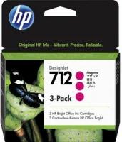 Набор картриджей HP 712 3-Pack 29-ml Magenta DesignJet Ink Cartridge (3ED78A)