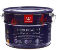 Краска моющаяся для стен и потолков Euro Power-7 (Евро-7) TIKKURILA 9л бесцветный (база С)