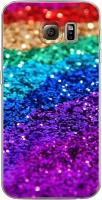 Силиконовый чехол на Samsung Galaxy S6 edge / Самсунг Галакси С 6 Эдж Блестящая радуга рисунок