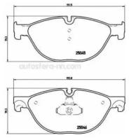 BREMBO P06076 Колодки тормозные, комплект передний