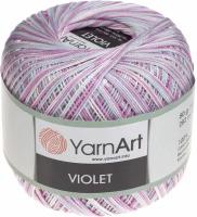 Пряжа YarnArt Violet Melange бело-розово-голубой (3053), 100%мерсеризованный хлопок, 282м, 50г, 1шт