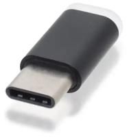 Адаптер, переходник с Micro USB to Type-C (микро юсб, тайп си) кабель для зарядки, для передачи данных, черный