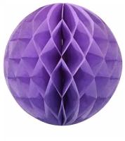 Бумажный шар 25 см фиолетовый