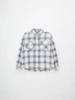 Рубашка Sela, размер 158, серый, голубой